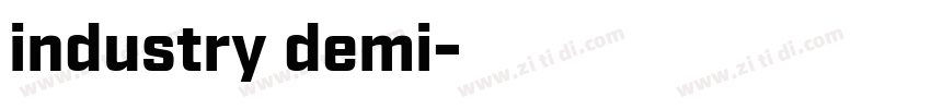 industry demi字体转换